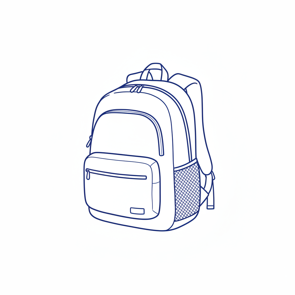 Backpack bag silhouette