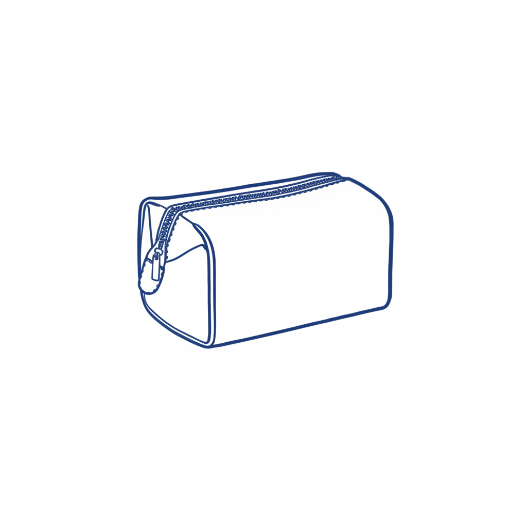 Cosmetic bag bag silhouette