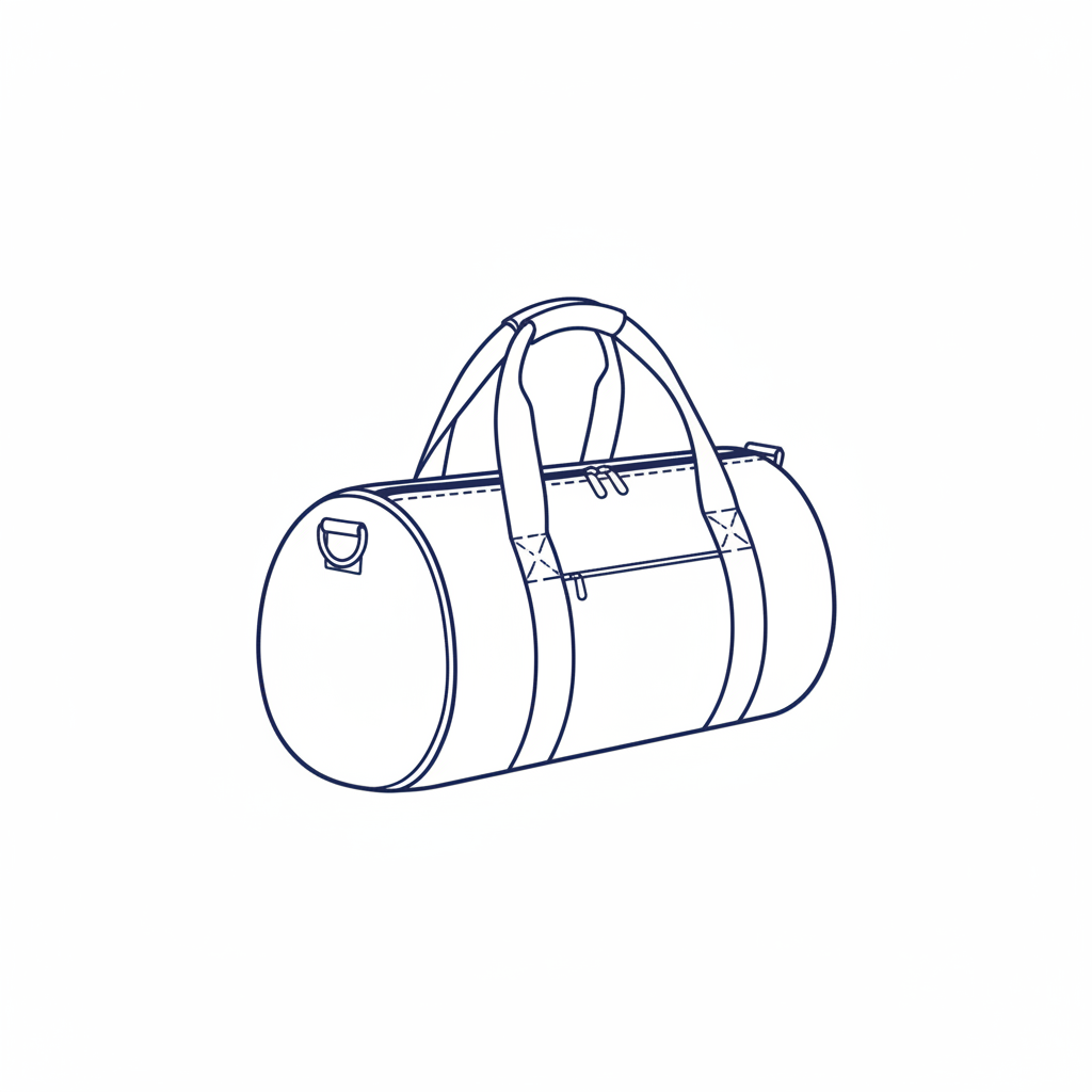 Duffel bag bag silhouette