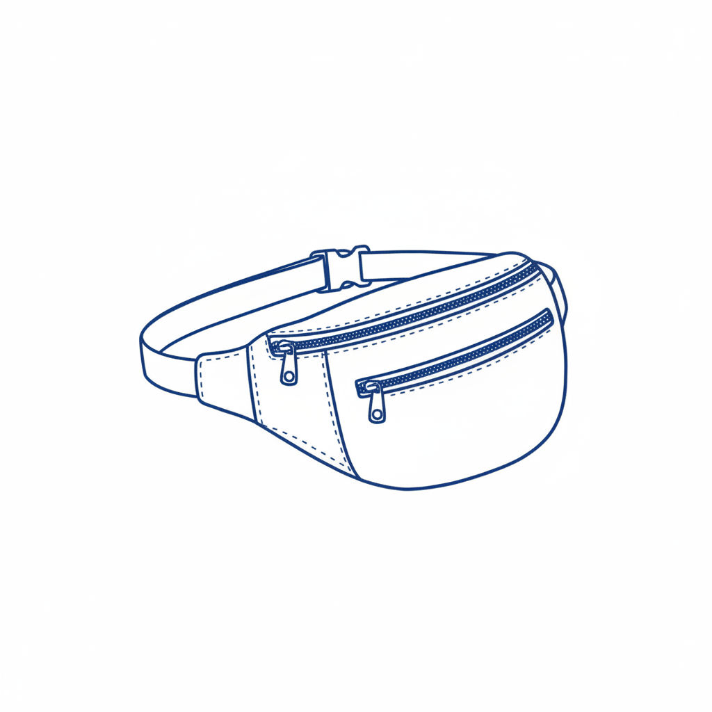 Waist bag bag silhouette